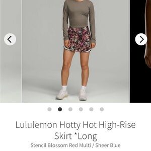 Lululemon Hotty Hot High-Rise Skirt *Long
Stencil Blossom Red Multi / Sheer Blue